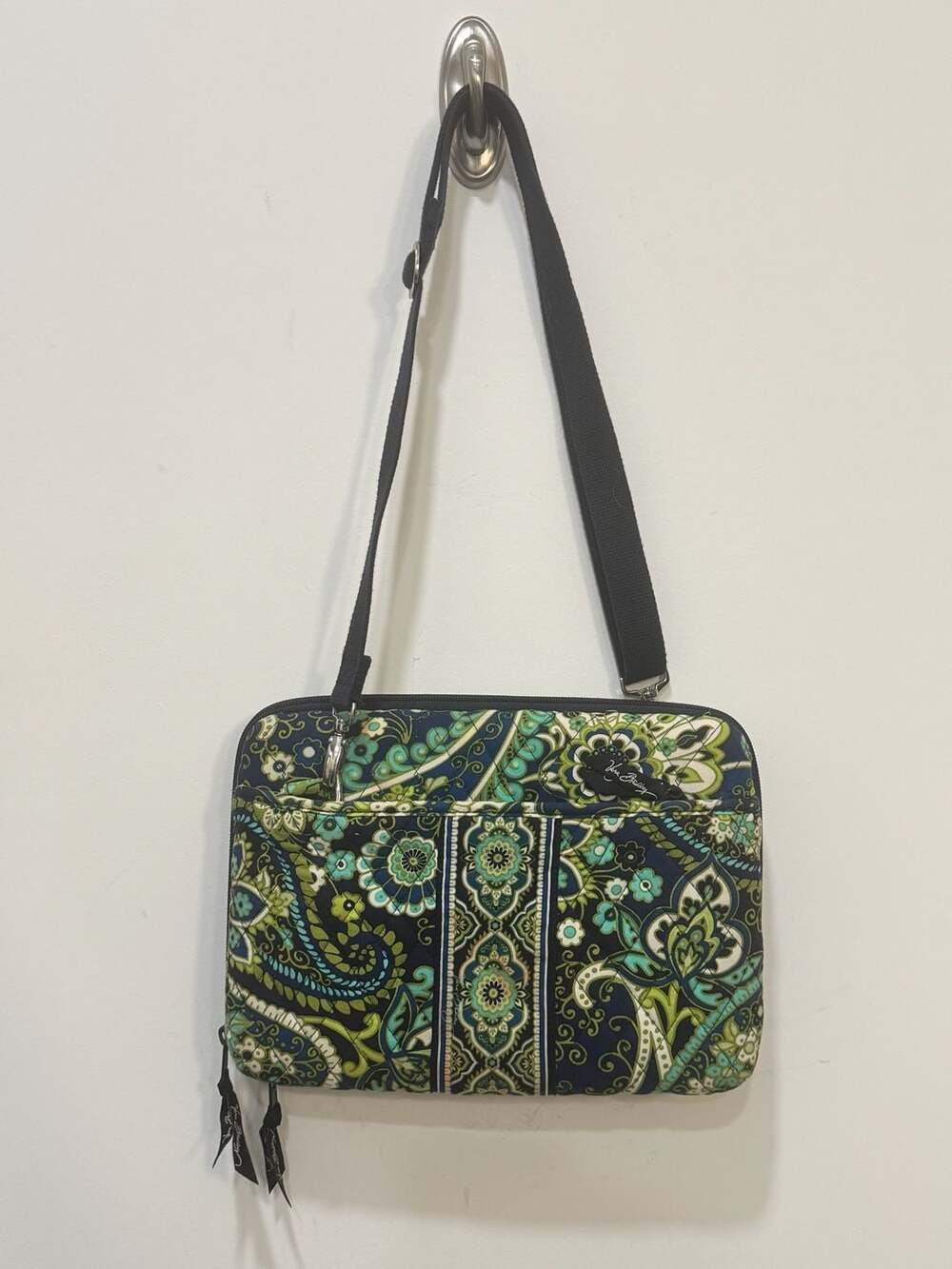 Vera Bradley Rhythm & Blues Zip Top Laptop Computer Travel Sleeve 17"x12"
